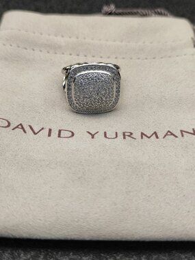 💖💖💖David Yurman Square Diamond Ring, Size: 6-7-8-9